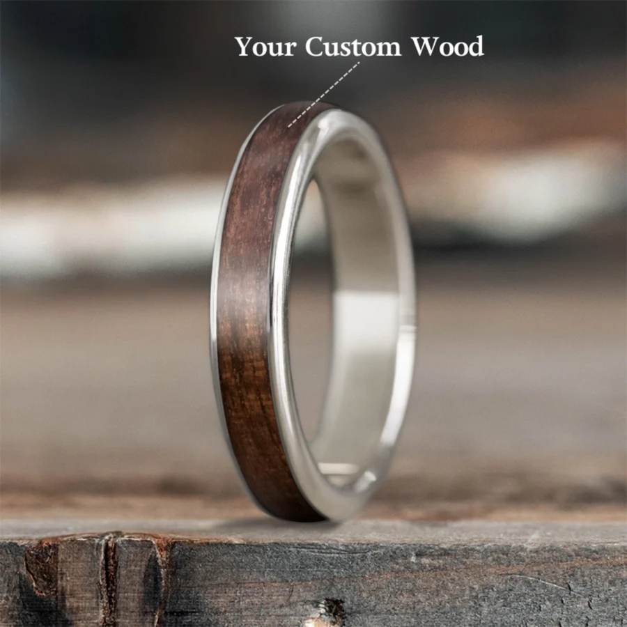Custom Design - Womens Single Inlay Ring -twt1fr