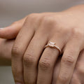 east-west-emerald-cut-peach-morganite-14k-rose-gold-engagement-ring-diamond-pave-setting-rustic-and-main