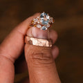 The Elowen, Clementine, & Apollo - His and Hers Bridal Set with Engagement Ring