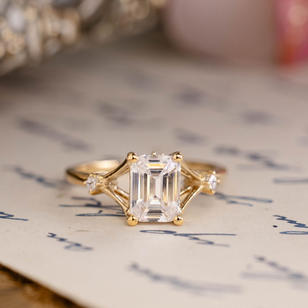 emerald-cut-diamond-engagement-ring-split-shank-diamond-accents-the-celeste-rustic-and-main