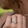 The Penelope & Emma | Oval Diamond Engagement Ring & Pavé Contour Bridal Set
