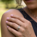 The Penelope & Emma | Oval Diamond Engagement Ring & Pavé Contour Bridal Set