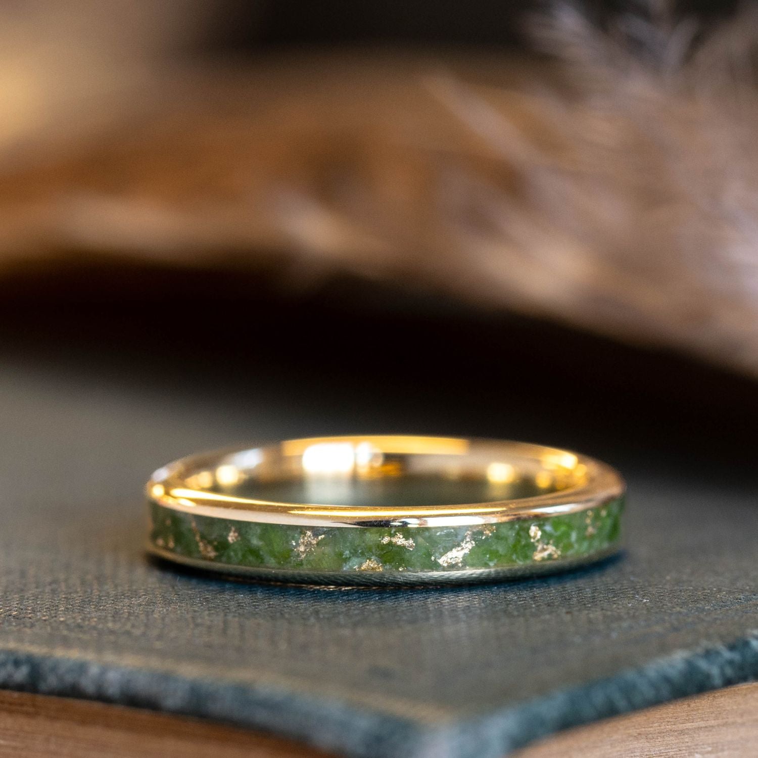 The Erinn |Erinn - Women's Gold & Green Imperial Diopside Ring