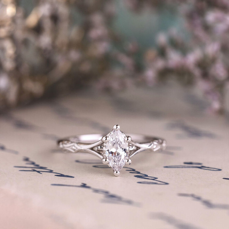 ethereal-marquise-diamond-engagement-ring-delicate-filigree-the-amdir-rustic-and-main