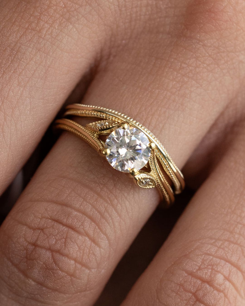 Lab-Grown Diamond & Milgrain — Modern Brilliance, Old-World Romance