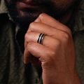::Shown in White Gold | 8mm Wide | Medium Antler
