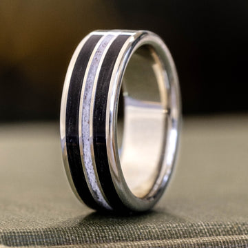 ::Shown in 10k White Gold | 8mm Wide