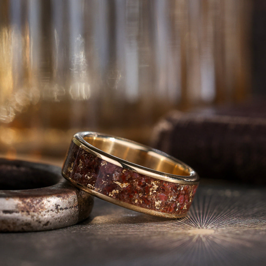 ::Shown in 8mm Wide | Yellow Gold. Actual Product is 6mm Wide.