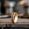 (In-Stock) The Relic | 10k Gold Dinosaur Bone Ring with Gold Flakes- 10.75 | 6mm Wide