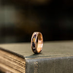 The Renoir | Men's Gold Wedding Band with Lilacs & Chrysanthemums