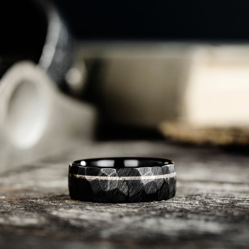 hammered-black-titanium-ring-gold-inlay-apollo-noir-rustic-and-main-wedding-band