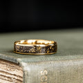 The Stargazer & Starry Night - Black and Blue Gold Wedding Ring Set