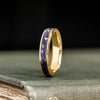 The Stargazer & Starry Night - Black and Blue Gold Wedding Ring Set