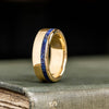 The Pharaoh & Starry Night - His and Hers Blue and Gold Wedding Ring Set