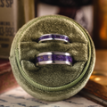 impressionist-cassat-floral-purple-titanium-wedding-ring-set-matching-couple-rustic-and-main