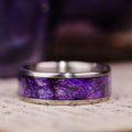 impressionist-mens-titanium-wedding-band-wide-channel-lavender-inlay