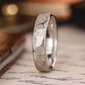 The Apollo Men's Faceted Silver Wedding Band :: Shown in 5mm Wide | Silver