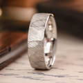 The Apollo Men's Faceted Silver Wedding Band :: Shown in 7mm Wide | Silver