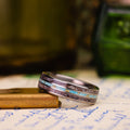 in-stock-custom-mens-titanium-ring-elk-antler-turquoise-gold-flakes-size-8-75-6mm-wide_2