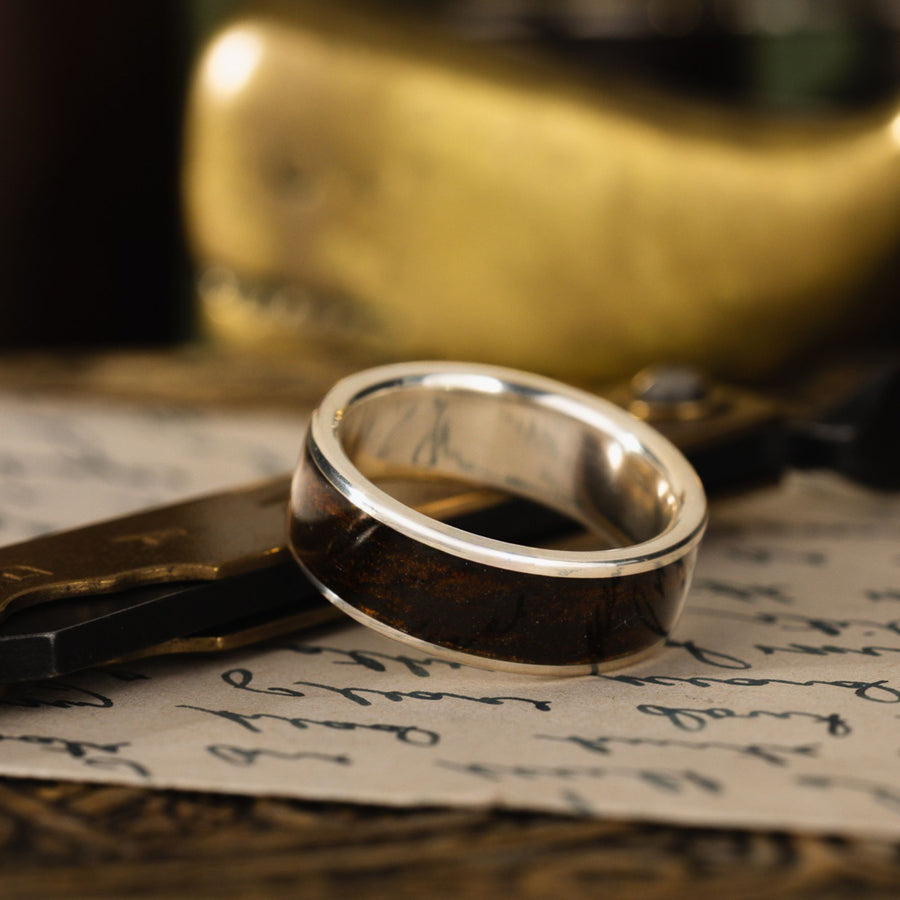 in-stock-custom-silver-ring-lamb-skin-center-size-10-5-8mm-wide