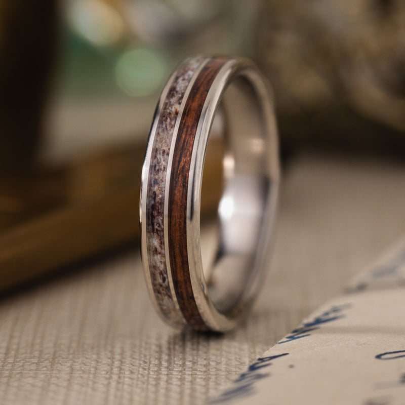in-stock-custom-titanium-wedding-band-elk-antler-rifle-stock-size-10-5-5mm-wide