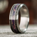in-stock-sky-to-field-mens-titanium-wedding-band-meteorite-sea-lavender-size-10-5-7mm-wide