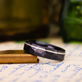 in-stock-the-apollo-noir-mens-hammered-black-titanium-wedding-band-offset-silver-inlay-size-9-75-6mm-wide_2