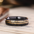 ::Shown in 6mm Wide | Black Titanium | 14K Gold Inlays