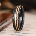 ::Shown in 6mm Wide | Black Titanium | 14K Gold Inlays