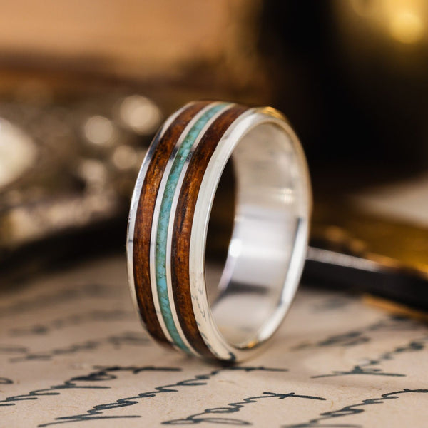 in-stock-the-arizonan-mens-silver-wedding-band-with-arizona-mesquite-wood-turquoise-size-10-75-8mm-wide