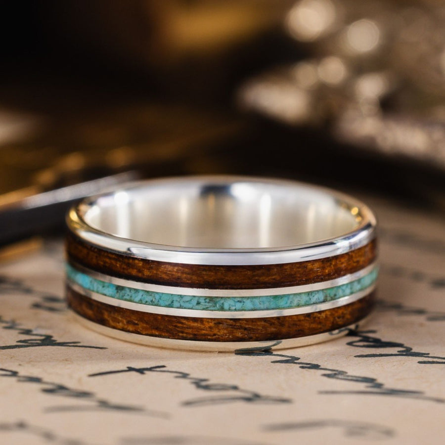 in-stock-the-arizonan-mens-silver-wedding-band-with-arizona-mesquite-wood-turquoise-size-10-75-8mm-wide