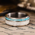 in-stock-the-coast-titanium-wedding-band-with-oyster-shell-turquoise-size-7-5-8mm-wide