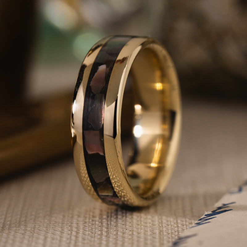 in-stock-the-dark-tide-mens-10k-yellow-gold-wedding-band-black-mother-of-pearl-size-9-25-7mm-wide