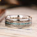 ::Shown in Silver | 8mm Wide | Dark Antler