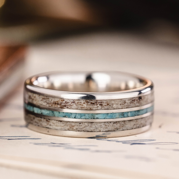 ::Shown in Silver | 8mm Wide | Dark Antler