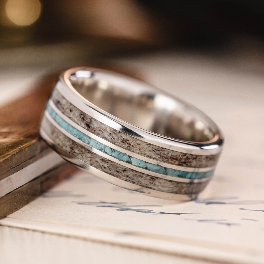 ::Shown in Silver | 8mm Wide | Dark Antler
