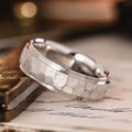 in-stock-the-orion-mens-hammered-brushed-silver-wedding-band :: Shown in 7mm Wide | Silver