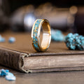 in-stock-the-phoenix-mens-10k-yellow-gold-turquoise-ring-gold-flakes-size-10-5-8mm-wide