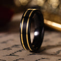 in-stock-the-renegade-noir-mens-black-titanium-wedding-band-dual-outer-14k-yellow-gold-inlays-size-8-5-6mm-wide