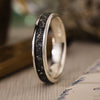 in-stock-the-stargazer-mens-silver-wedding-band-meteorite-silver-flakes-size-11-75-5mm-wide