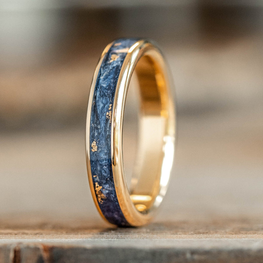 in-stock-the-starry-night-womens-10k-yellow-gold-wedding-band-flowers-gold-flakes-size-7-4mm-wide