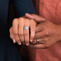 :: Shown with 6mm Wide | White Gold Men's Band