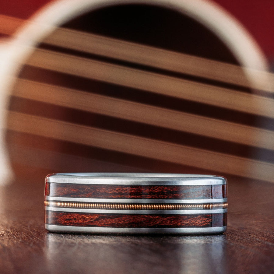 lucy-titanium-wedding-band-bloodwood-guitar-string