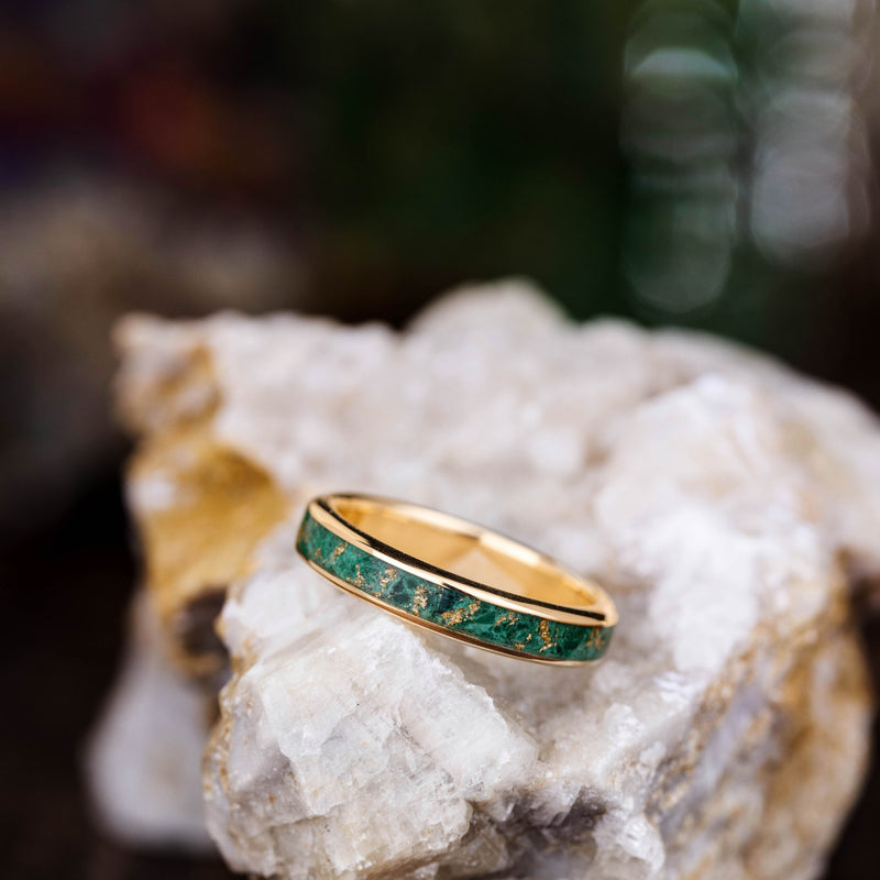 malachite-gold-ring-gold-flakes-rustic-and-main