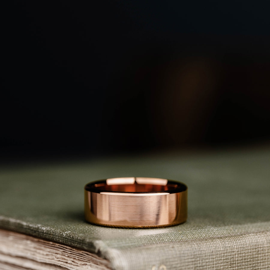 ::Shown in 10k Rose Gold | 8mm Wide