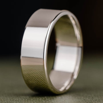 ::Shown in 10k White Gold | 8mm Wide