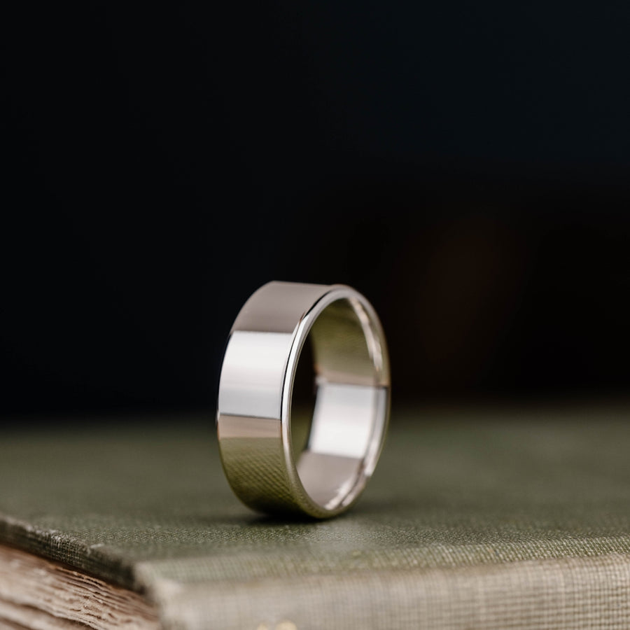 ::Shown in 10k White Gold | 8mm Wide