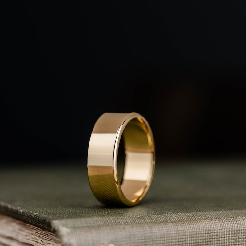 ::Shown in 14k Yellow Gold | 8mm Wide
