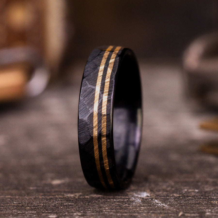 mens-faceted-black-titanium-wedding-band-dual-offset-inlays-the-apollo-titan-noir-rustic-and-main-6mm