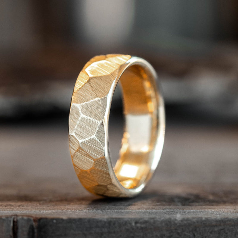 mens-gold-hammered-wedding-band-yellow-gold-apollo-rustic-and-main